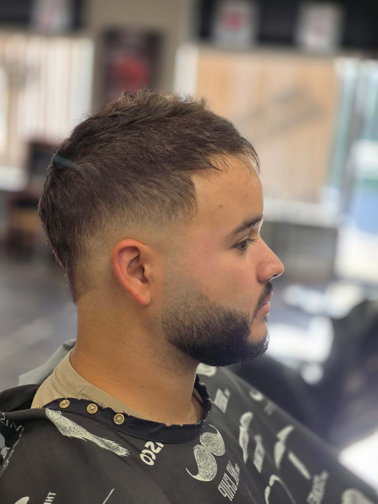 Low Fade with Beard Blend